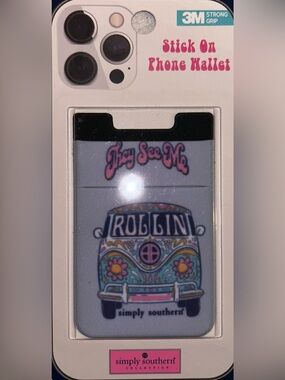 Simply Southern Blue Floral Retro Van Phone Wallet